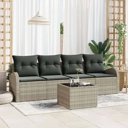 Sjedeća garnitura za vrt Svjetlosiva 55 x 55 x 37 cm poliratan