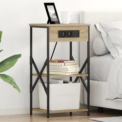 Noćni ormar s policom 2 pcs Sonoma hrast 41 x 31 x 76 cm