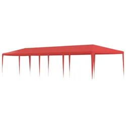 Šator za zabave Crvena 1200 x 300 x 255 cm PE i čelik