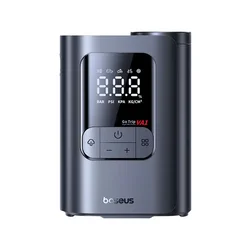 BASEUS Akumulatorski kompresor s 3 šobami 150PSI 26 l/min 82W - črn