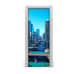 tulup.si Tapete na vratih Chicago river 85x205 cm