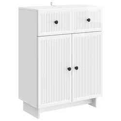 Kreveta s ladicama Bijela visokog sjaja 66 x 34,5 x 90 cm