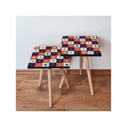 Hanah Home Sklapajući Stočić 2 Komada 2SHP394 - Navy Plavo