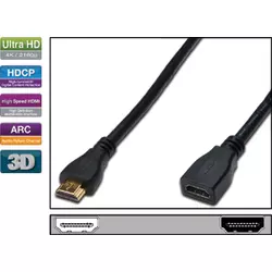 Podaljšek HDMI A moški  ženski HDMI A 2m