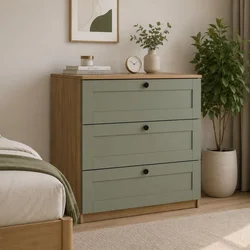 Hanah Home komoda Lucas 1600-238, 80 cm, orah / zelena