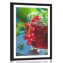 Plakat s paspartujem rdeč koktajl - 60x90 black