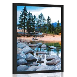 Plakat gorsko jezero - 30x45 silver