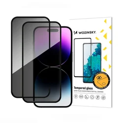 Wozinsky Privacy Glass 2kom Tvrđeno staklo za Apple iPhone 17/iPhone 16 Pro - Crna KP39728