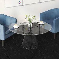 Tepih pločica Prugasta Tamnosiva 50 x 50 cm 4 pcs PP i bitumen