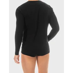 zd ZERO DEFECTS Spodnja majica Long-Sleeved Egyptian Cotton črna
