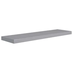 Plutajuća zidna polica siva 90 x 23,5 x 3,8 cm MDF