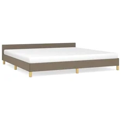 Vidaxl Posteljni okvir brez vzmetnice taupe 200x200 cm blago