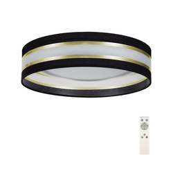 LED prigušiva stropna svetiljka SMART CORAL GOLD LED/24W/230V crna/zlatna + daljinski upravljač