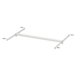 HJÄLPA Šipka za vešal+2šine za kač+spone2p, podesivo/bela, 60-100x55 cm