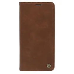 LEATHER RETRO FLIP Maska za telefon za Samsung A04E tamno, Braon