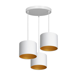 Luster na sajli ARDEN 3xE27/60W/230V bela/zlatna