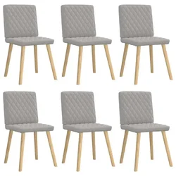 Vidaxl Jedilni stoli 6 kosov Cloud Grey Fabric