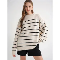 MixRay Pulover Pullover svetlo bež