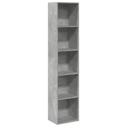 Regal za knjige boja betona 40x30x189 cm konstruirano drvo