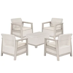Scandi Quartet set set vrtnega pohištva pebble grey-beige