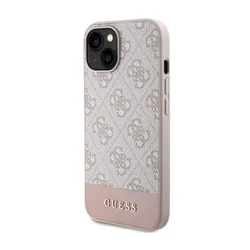 Maska za iPhone 15 Guess Hc PC/TPU 4G Bottom Stripe roze