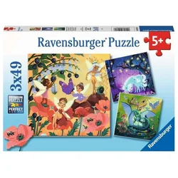 Ravensburger Puzzle Vile, zmaj in samorog 3x49 kosov