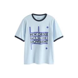 Next Majica New Order Ringer modra / mornarska / svetlo modra