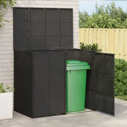 Kutija za smeće 2 pcs Crna 130 x 80 x 115 cm Polietilen