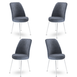 Hanah Home Set 4 trpezarijske stolice Dexa Sivo-Beli