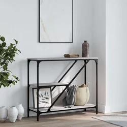 Konzolni stol siva boja hrasta 88,5x30x75 cm konstruirano drvo