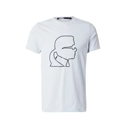 Karl Lagerfeld Majica pastelno modra/črna