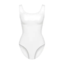 cfab Oblikovanje postave Tank Sculpting Bodysuit with Slip bela