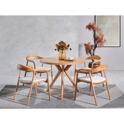 HANAH HOME Trpezarijski sto i stolice Lindy Natural