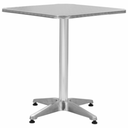 Vrtni stol srebrni 60 x 60 x 70 cm aluminijski