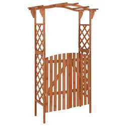 Pergola s vratima 116 x 40 x 204 cm od masivne jelovine