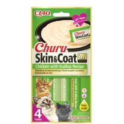 Inaba Churu Skin & Coat – receptura s piletinom i kapicama 14g x 4
