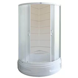 Linni Classic Tuš kabina sa kadom, Duboka, R90x195cm, Mat staklo 4mm, Beli ram
