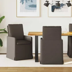 Trpezarijske stolice 2 pcs Tamno siva 57 x 67 x 98 cm
