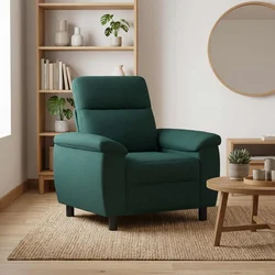 Vidaxl Kavč Temno zelena 95 x 90 x 95 cm Blago