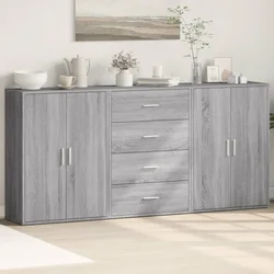 Komoda 3 kom boja hrasta sonome 60x31x84 cm konstruiranog drva