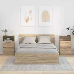 Noćni ormarići s ladicama 2 pcs Sonoma hrast 40 x 30 x 467 cm