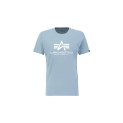 ALPHA INDUSTRIES Majica Basic Logo nebeško modra