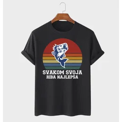 MAFIMI Muška majica Svakom svoja riba najlepša, Crna