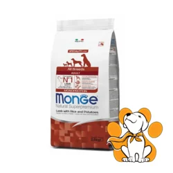 Monge All Breeds Adult Lamb, Rice & Potatoes 2.5kg, Hrana za Osetljive Pse