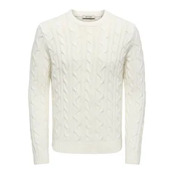 Only & Sons Pulover ONSKim volneno bela