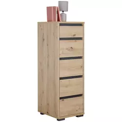 KOMODA 40/120/48 cm antracit, boja hrasta