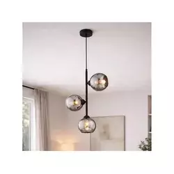 Brilagi - Luster na sajli 3xE27/60W/230V crna/zadimljena siva