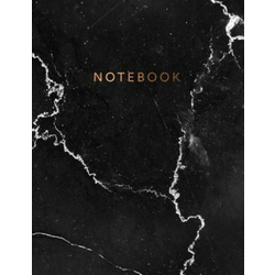 Notebook: Beautiful black marble gold bronze lettering ? School supplies ? Personal diary ? Office notes 8.5 x