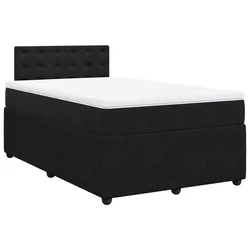 Vidaxl Box spring postelja z vzmetnico črna 120x190 cm žamet