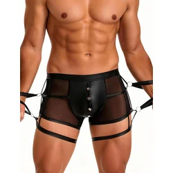 SuperLove See-through Stylish Men Boxer with Handcuffs 278 Black S